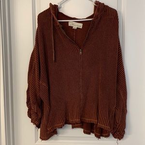 Vici oversized zip up hoodie